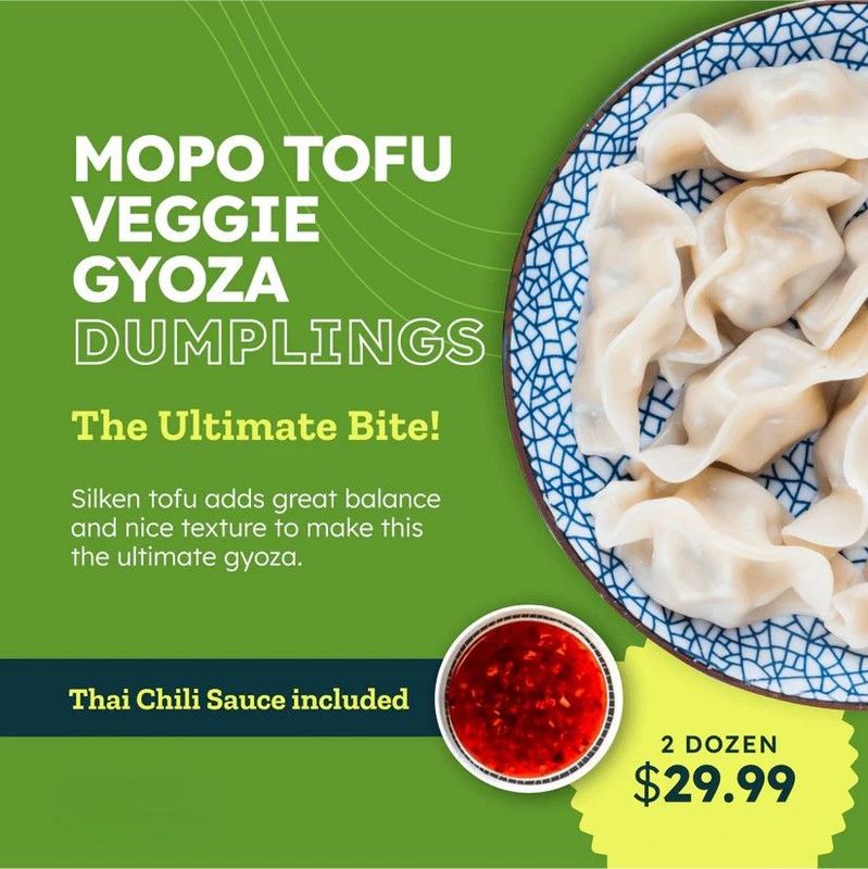 Mopo Tofu Veggie Gyoza Dumplings, 1 Dozen