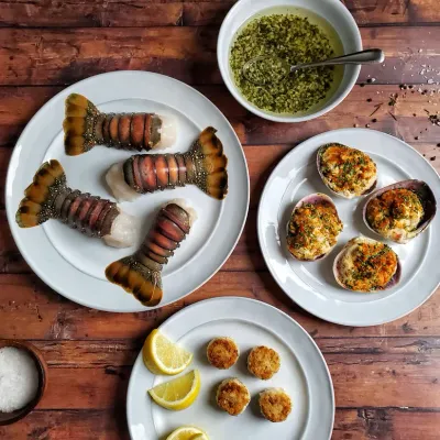 The Maine Lobster Tail Clam Bake