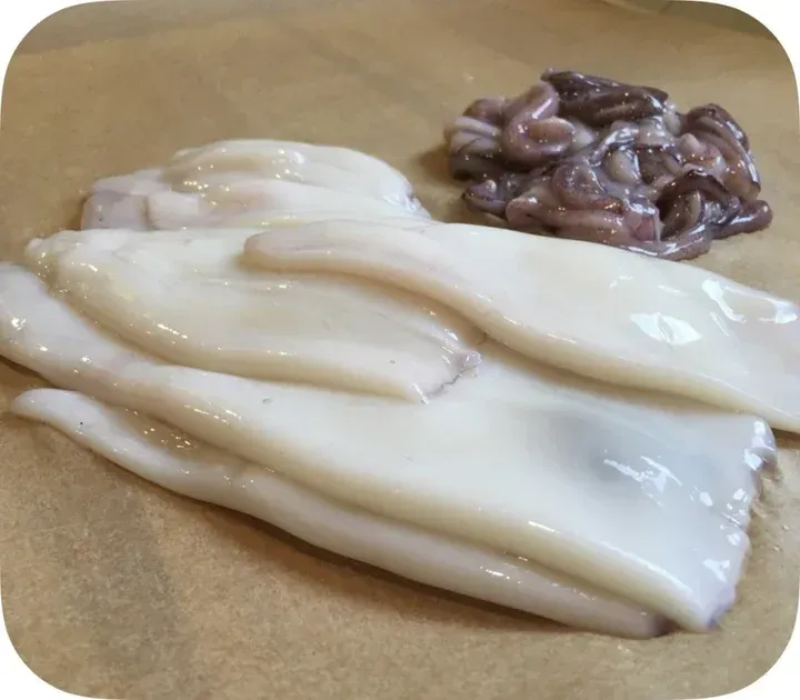 Cleaned Squid Tubes and Tentacles, (aka Calamari), 2.5 lbs