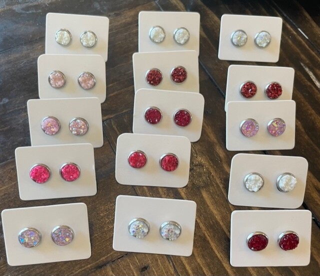 Druzy mini studs