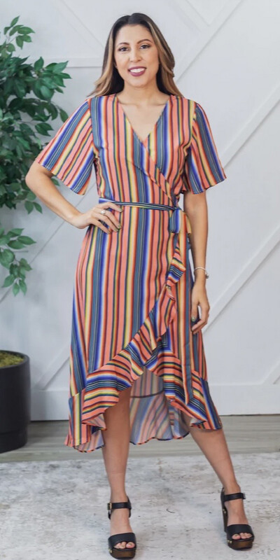 Sangria sunsets Wrap Dress