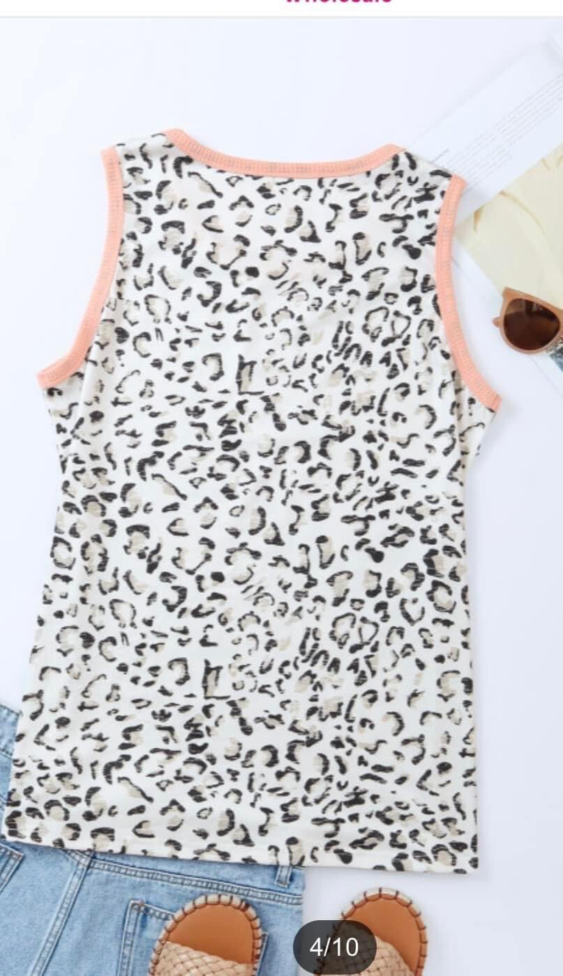 Leopard W/ Pink Tank