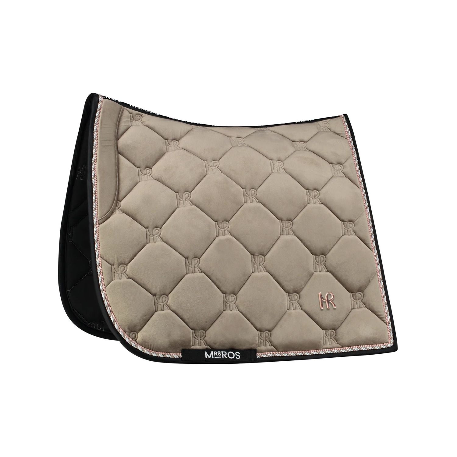 CHARMER Schabracke  BLUSHING TAUPE VELVET  by Mrs. Ros EQUESTRIAN