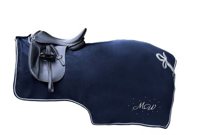 Nieren-Abschwitzdecke  -navy- optional mit   Nieren-Abschwitzdecke  -navy- optional mit  "MONOGRAMM"   by HKM