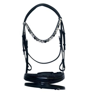 Trense  Trense "LONDON" mit JET HEMATIT ROCKS