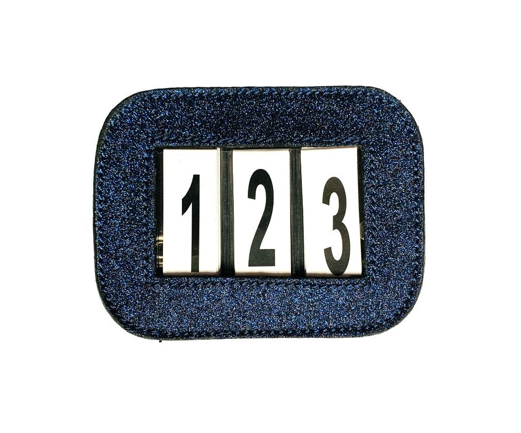 Startnummer GLITTER blau   by HB Ruiter