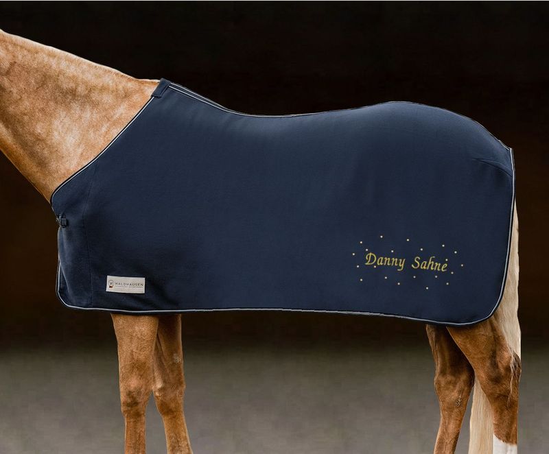 Fleecedecke ECONOMIC  "WUNSCHNAME" navy  by WALDHAUSEN