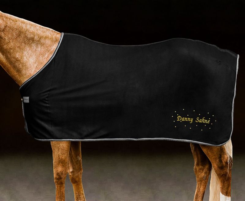 Fleecedecke ECONOMIC optional mit ECONOMIC Fleecedecke, schwarz, Waldhausen, Wunschname, personalisiert, Strass