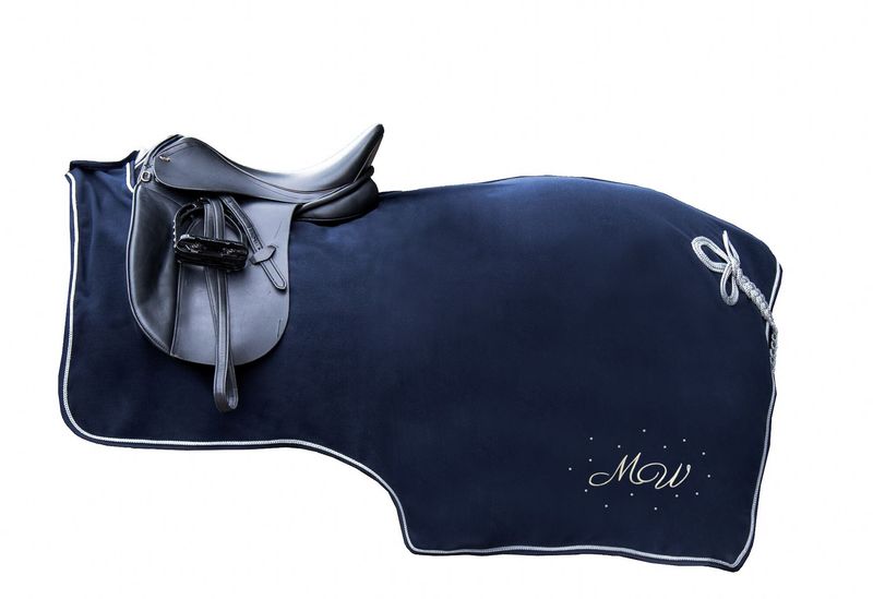 Nieren-Abschwitzdecke -dunkelblau- optional mit Nieren-Abschwitzdecke -dunkelblau- optional mit "MONOGRAMM" by HKM, Pferd, Pony, reiter, Geschenkidee,