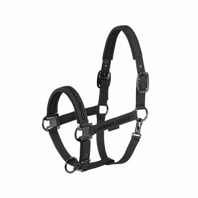 ESKADRON Halfter  FAUX LEATHER JEWEL DOUBLE schwarz,  Pferd, Pony, 
