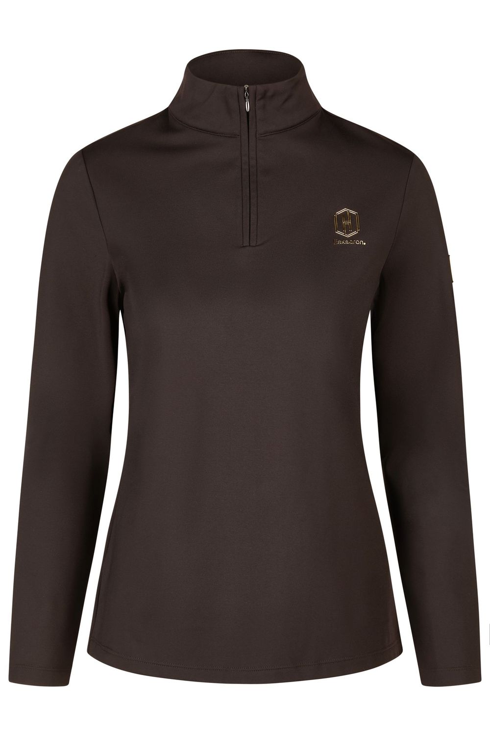 ESKADRON HERITAGE  HALF-ZIP Shirt, black truffle, Reiterin, Reiter, Pferd, Pony, Funktionsshirt