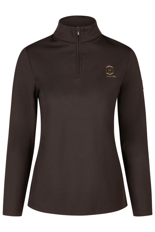ESKADRON HERITAGE HALF-ZIP Shirt - black truffle - ESKADRON HERITAGE HALF-ZIP Shirt, black truffle, Reiterin, Reiter, Pferd, Pony, Funktionsshirt