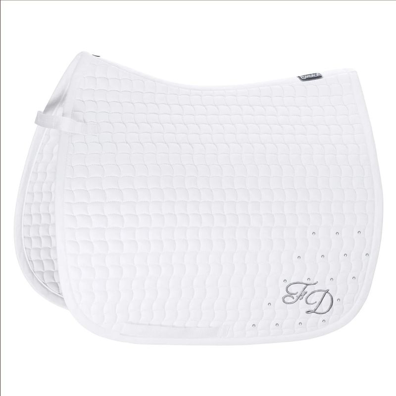 ESKADRON Schabracke COTTON weiß MONOGRAMM ESKADRON Schabracke COTTON weiß MONOGRAMM, bestickt, Pferd, Pony, Geschenkidee, Strass