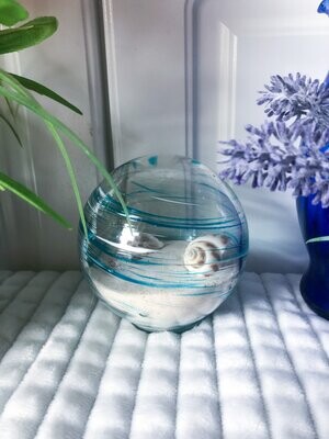 Home decor beach glass orb