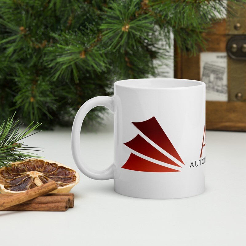 White glossy mug