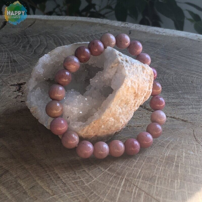 Bracelet Rhodonite Australie : Anti-stress, apaise panique et chocs
