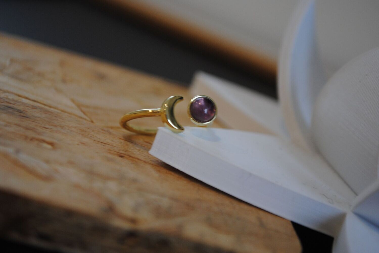 Bague Ajustable Améthyste