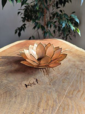 Bougeoir Lotus en Coquillage de Capiz