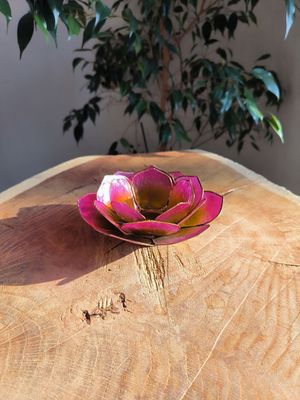 Bougeoir Lotus en Coquillage de Capiz