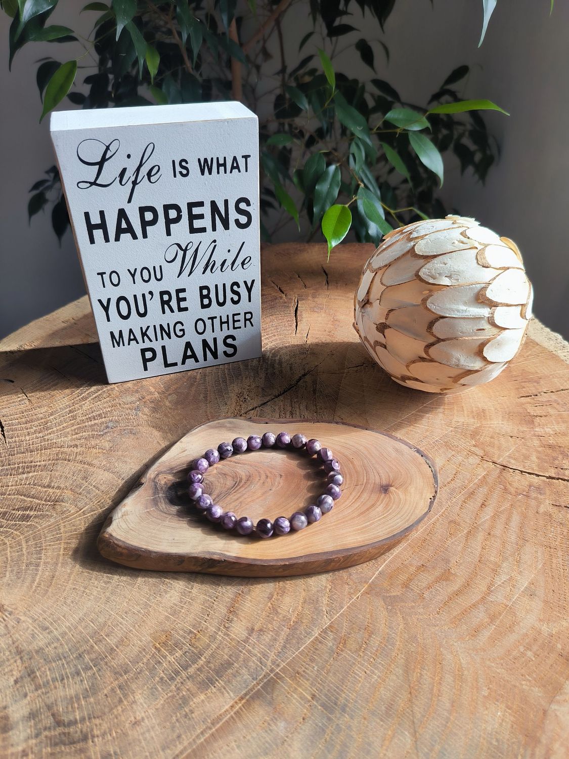 Bracelet Charoïte : Aide en cas de Burn-Out, Fatigue, Surmenage et Stress