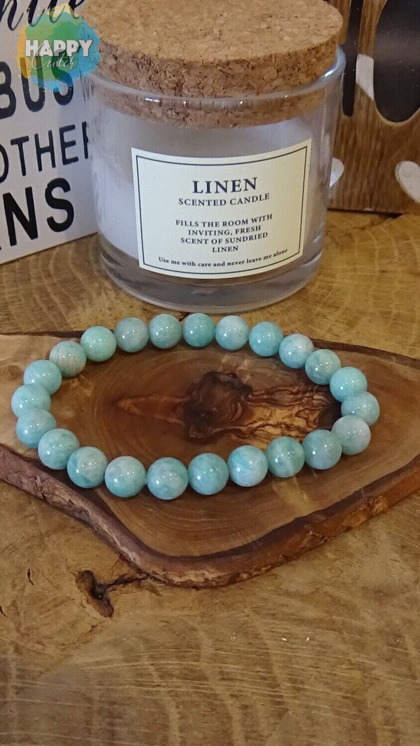 Bracelet  Amazonite du Pérou :  Positivité - Guéri les chocs - Relation aux autres