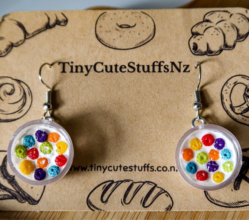 Fruit Loops Cereal Earrings