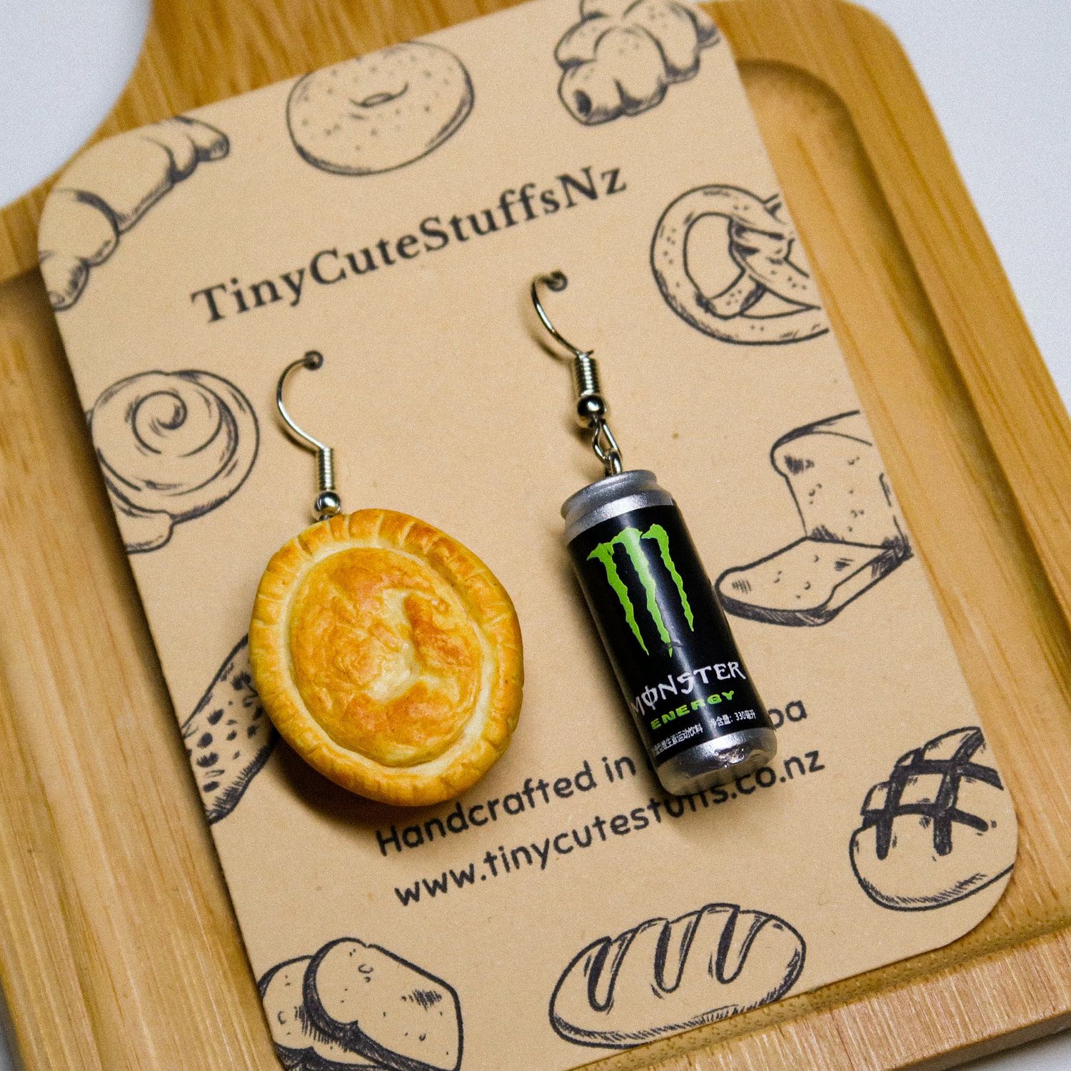 Meat Pie and Fizzy Drink Earrings