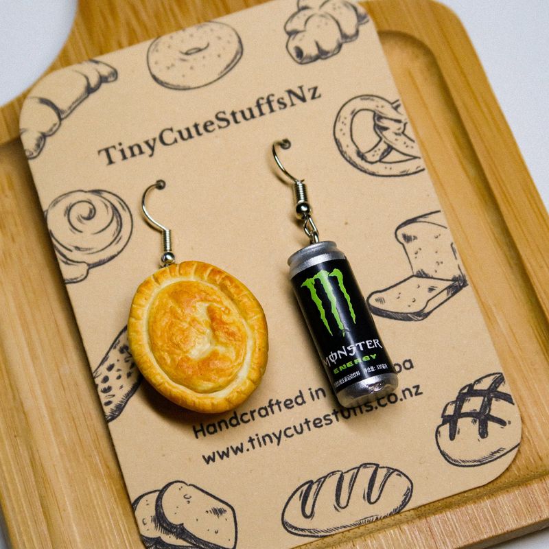 Meat Pie and Fizzy Drink Earrings