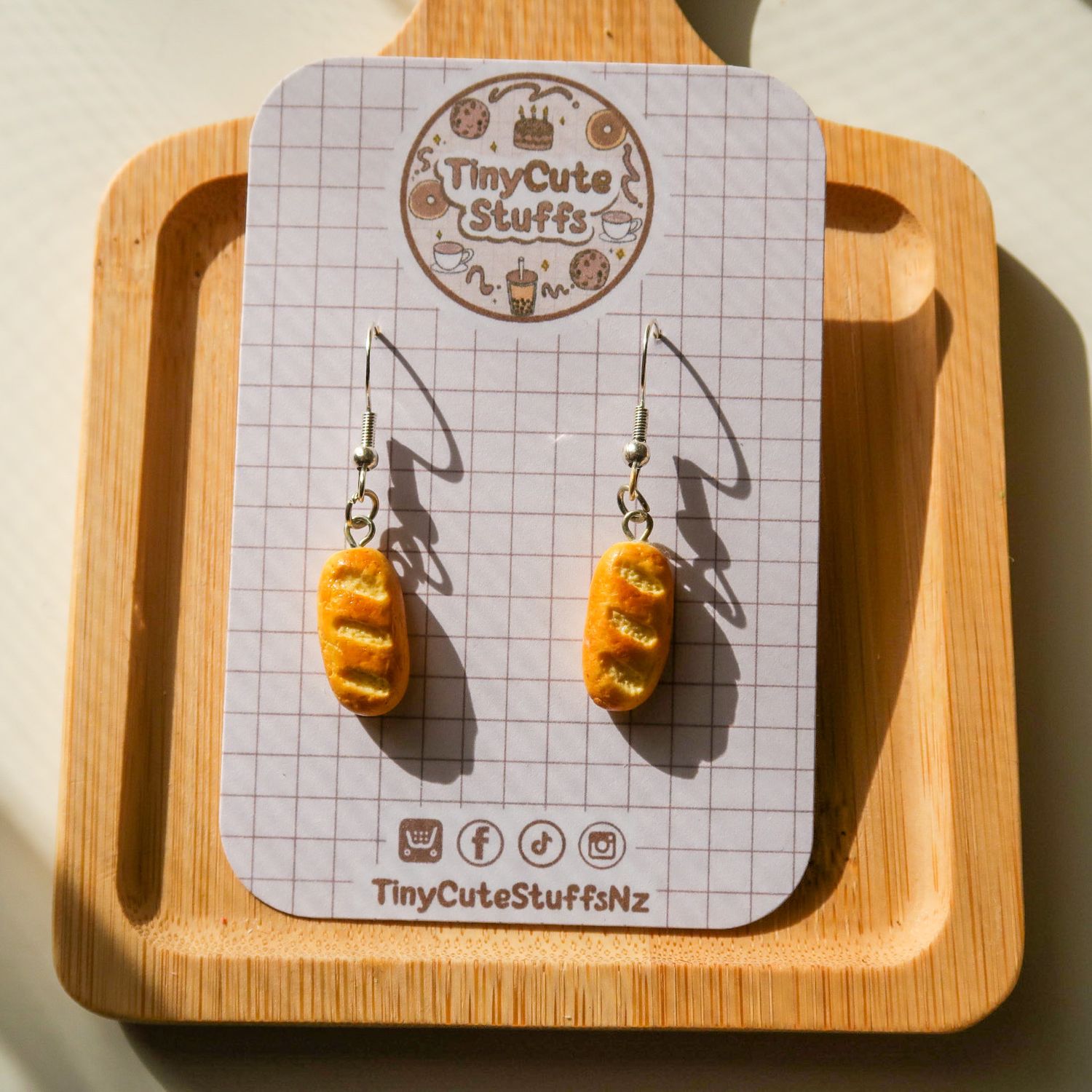 Tiny Bread Earrings