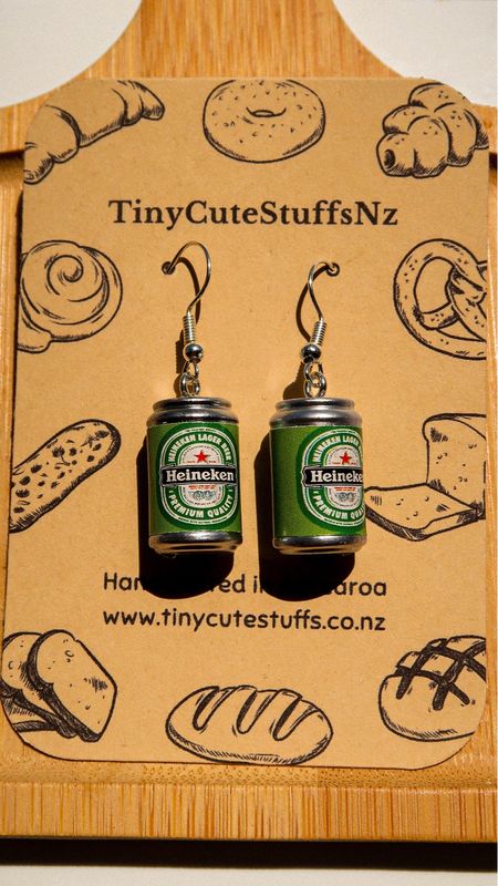 Heineken Can Earrings