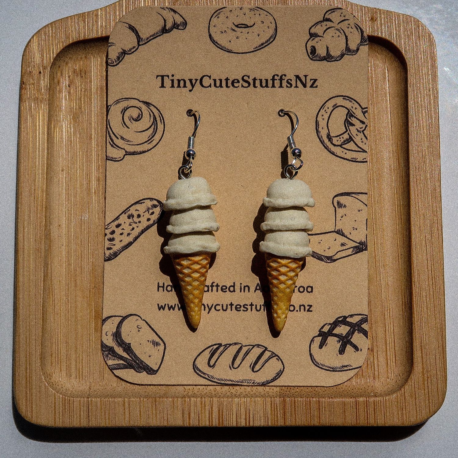 Vanilla Ice Cream Earrings