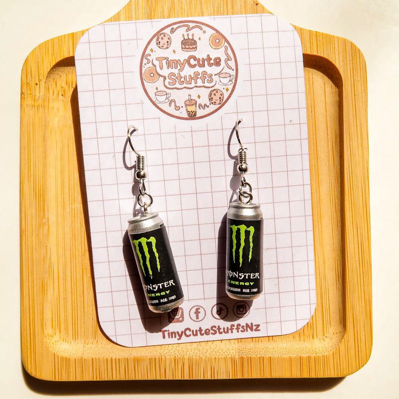 Monster Energy Drink Earrings