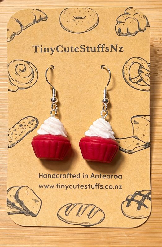Red Velvet Cupcake Earrings