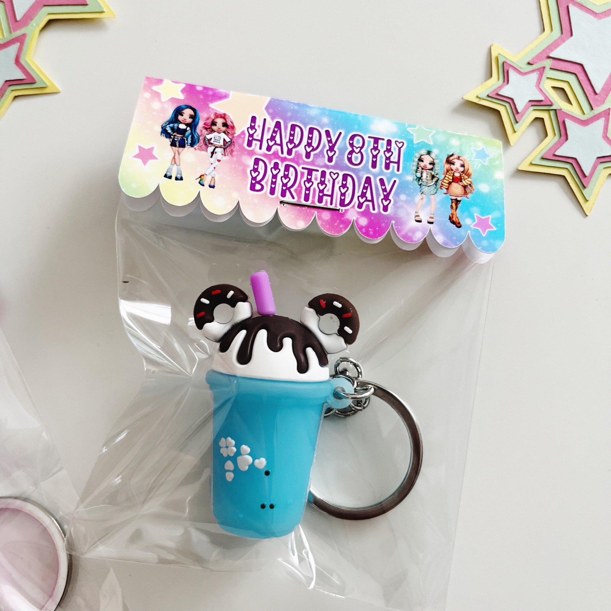 13 Mini KEY FOB- Kids Key Chain- Kids Birthday Party Favor Gift Idea –  Sweet Sparrow Design