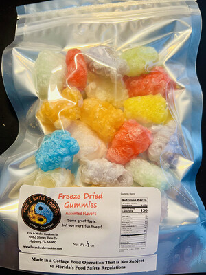 Freeze Dried Gummy Bears Assorted - Large