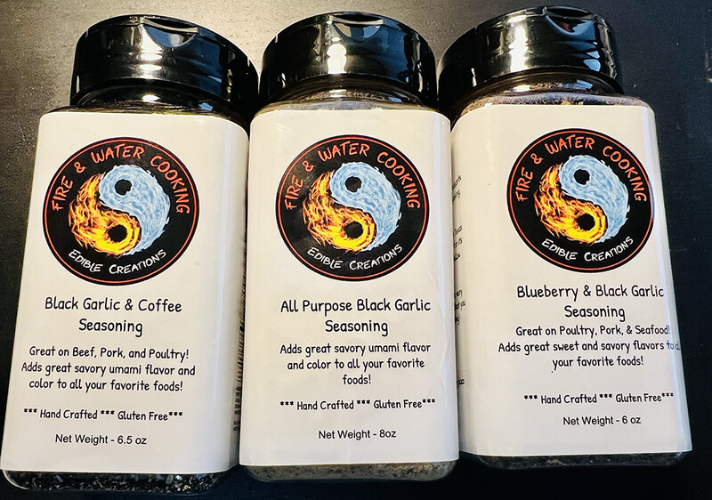 3 Pack of Rubs- Blueberry & Black Garlic, Black Garlic & Coffee, and All Purpose Black Garlic - Free Shipping in USA!