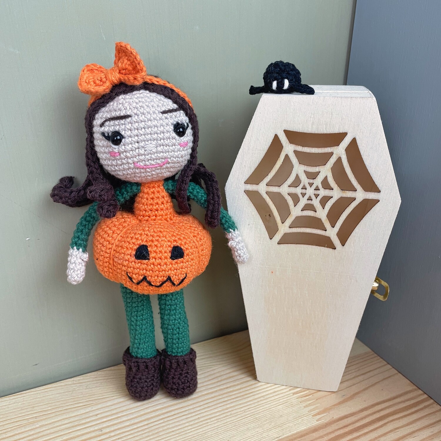 Pumpkin Doll Halloween Pattern ITA-ENG US