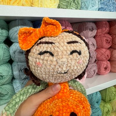 Velvet Pumpkin Doll 🎃