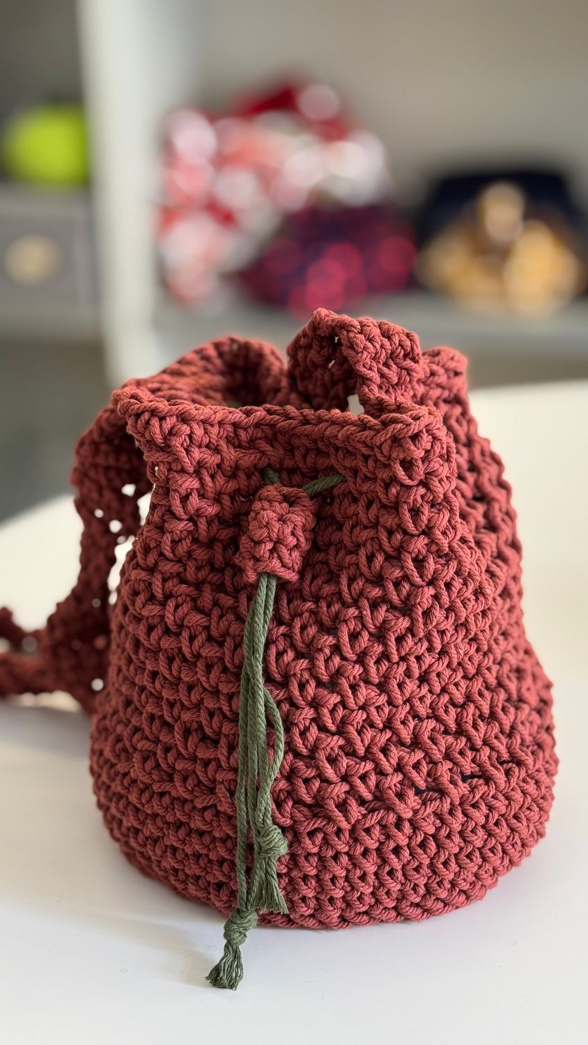 Borsa Secchiello all'uncinetto