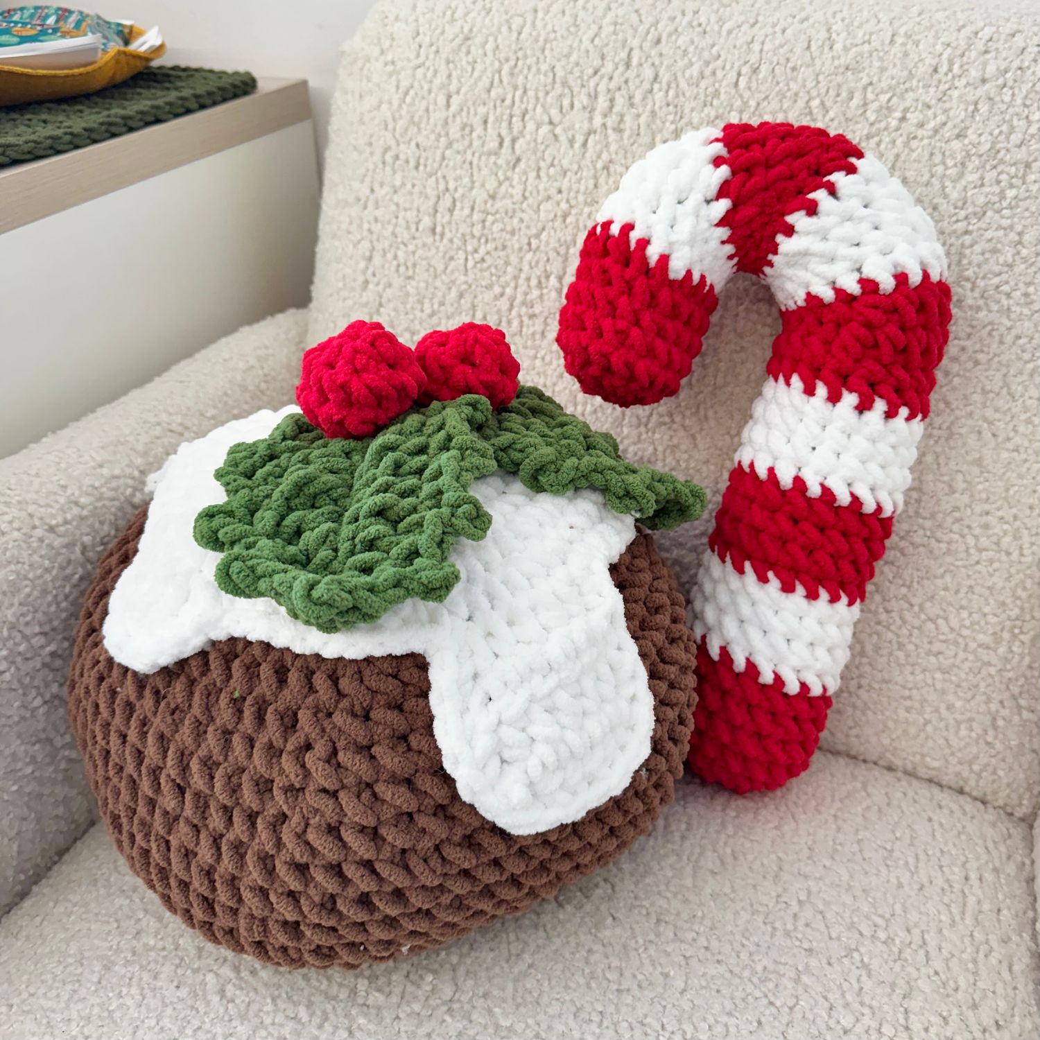 BUNDLE KIT Natale - Cuscino Pudding + Bastoncino di Zucchero - ITA