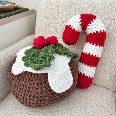 BUNDLE KIT Natale - Cuscino Pudding + Bastoncino di Zucchero - ITA