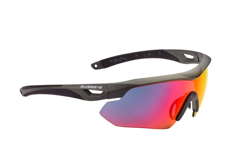 Swisseye Nighthawk Sport - Dark Grey/Black &quot;BR Revo&quot; inkl. Wechselscheiben Orange &amp; Clear