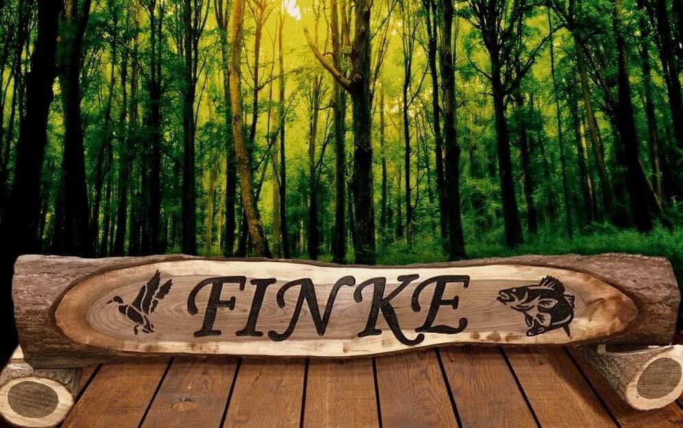 Whole Barked Log Sign