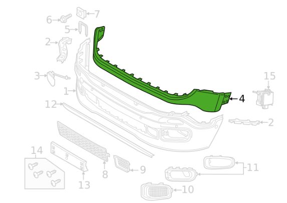 წინა ბამერის ზედა ნაწილი 2015-2018