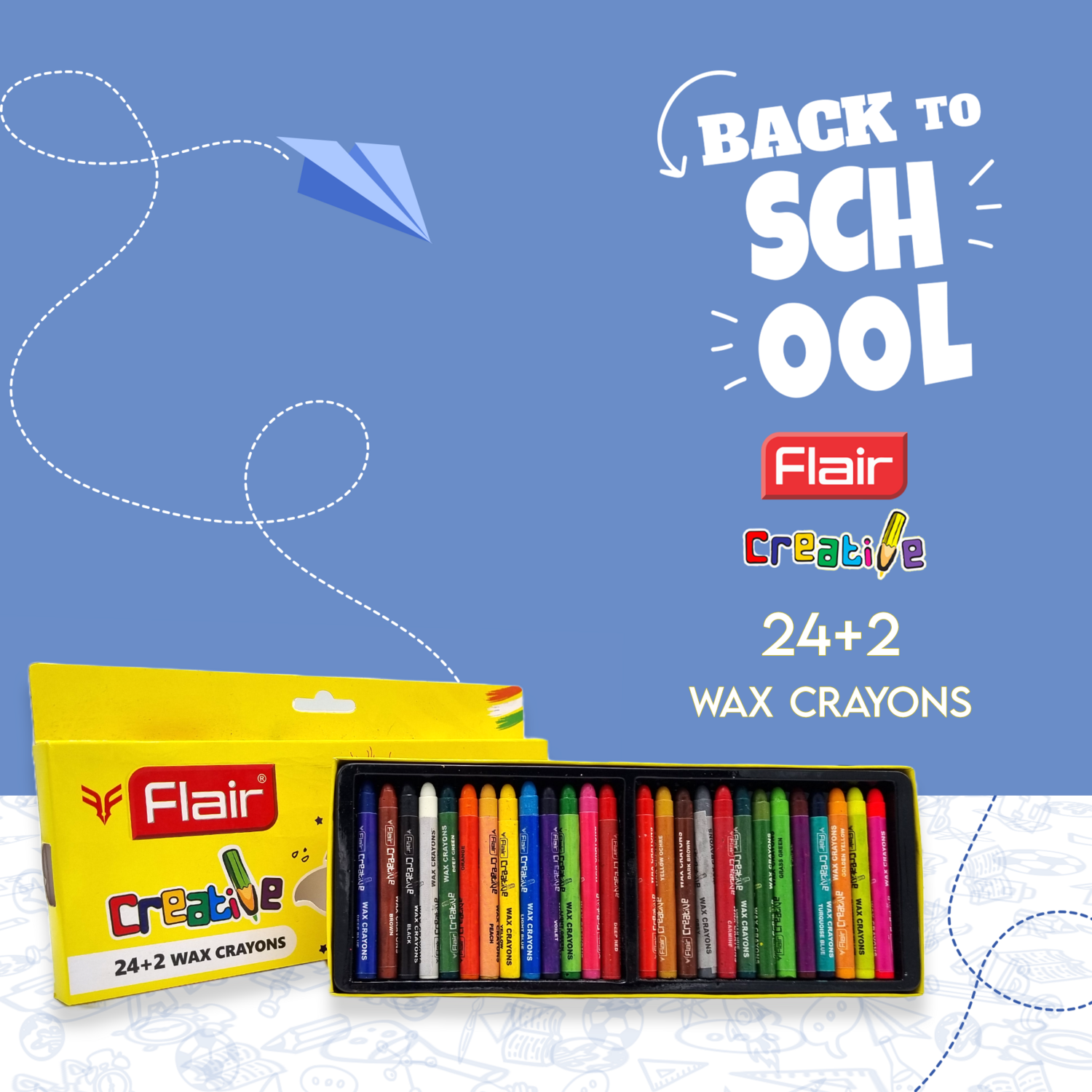 24+3 Wax Crayons