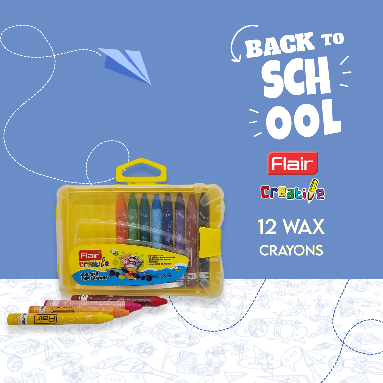 12 Wax Crayons
