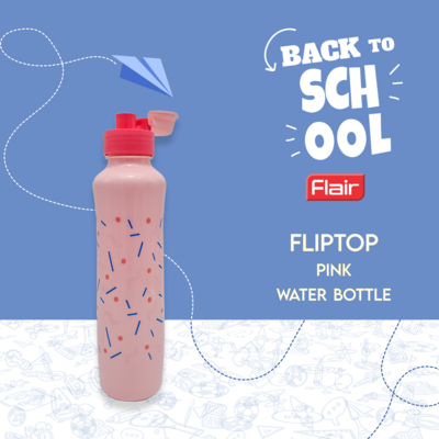 FlipTop Pink Water Bottle