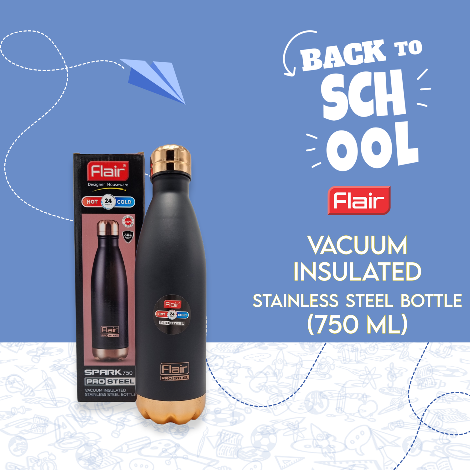 Vacuum Insulated Stainless Steel Bottle (750 ml)