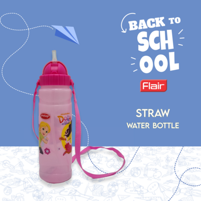 Dora Water Bottle With Straw