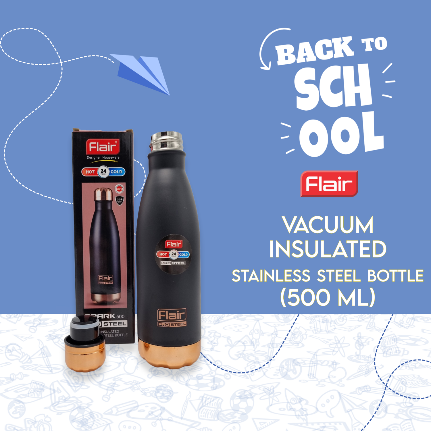 Vacuum Insulated Stainless Steel Bottle (500 ml)